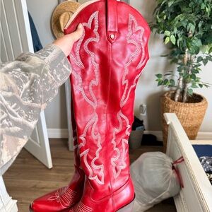 Red Western Cowboy Boots